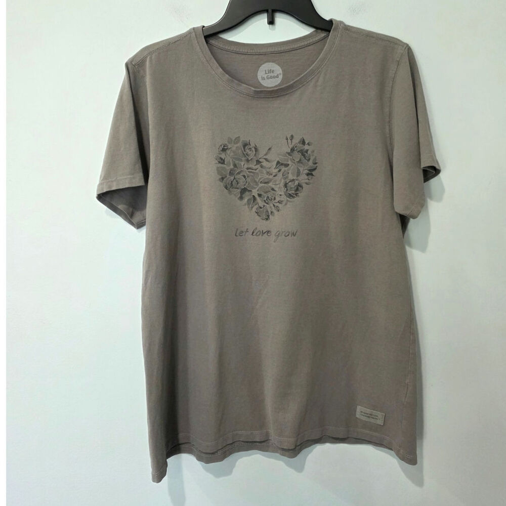Life is Good LET LIVE GROW tshirt women's size large